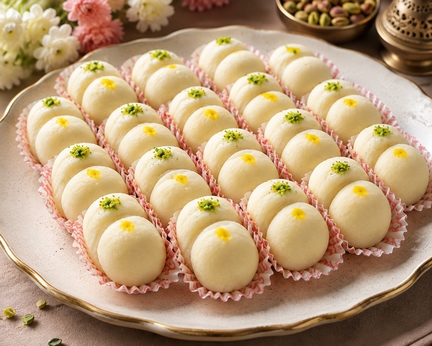 Odisha Special White oval Traditional Milk Malai Peda